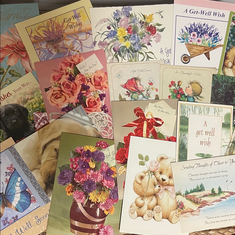 Assorted Get Well Cards 25 card bundle set